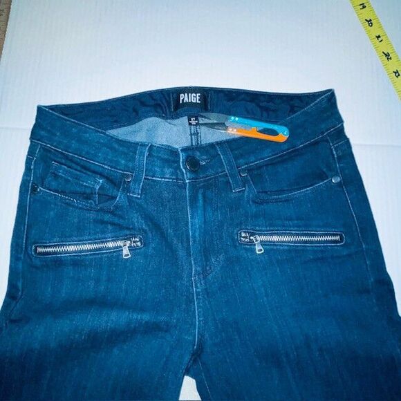 Paige Jeans Womens Jane Zip Mid Rise Slim Ankle Zip Medium Wash Size 27 - Picture 10 of 14